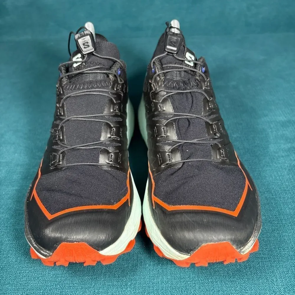 Salomon Thundercross Trail Running Shoes Black Aqua Orange Women’s 6.5 EU 38 Con